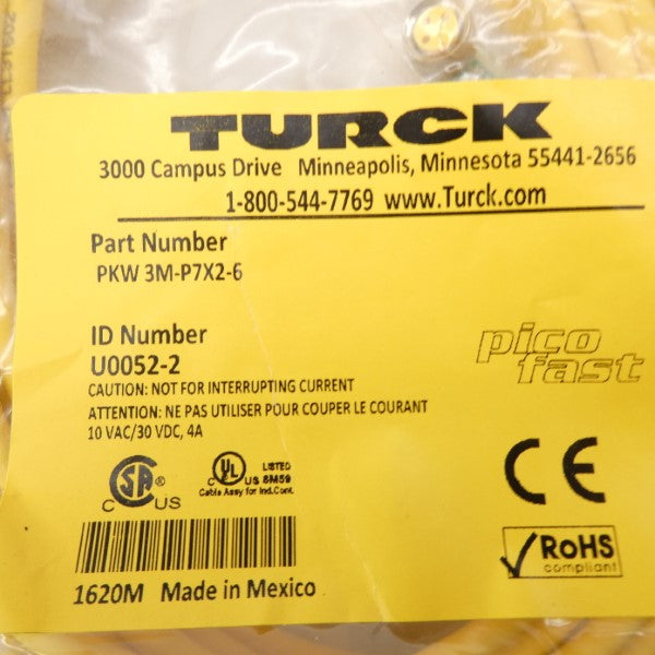 TURCK PKW3M-P7X2-6 U0052-2 10VAC 4A NSMP