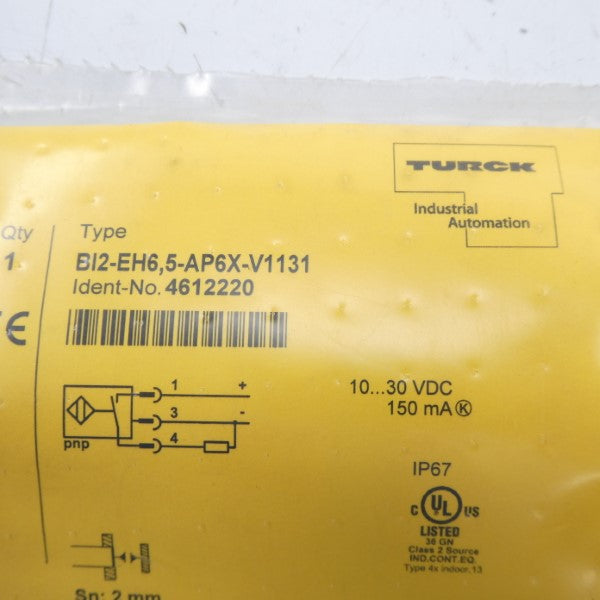 TURCK BI2-EH6,5-AP6X-V1131 4612220 10-30VDC NSMP