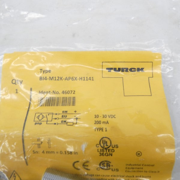 TURCK BI4-M12K-AP6X-H1141 46072 10-30VDC NSMP
