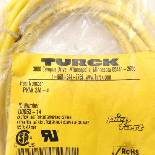TURCK PKW3M-4 U0053-14 125V 4A NSMP