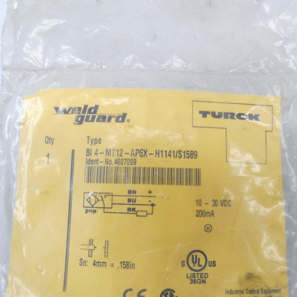 TURCK BI4-MT12-AP6X-H1141/S1589 4607099 10-30VDC NSMP