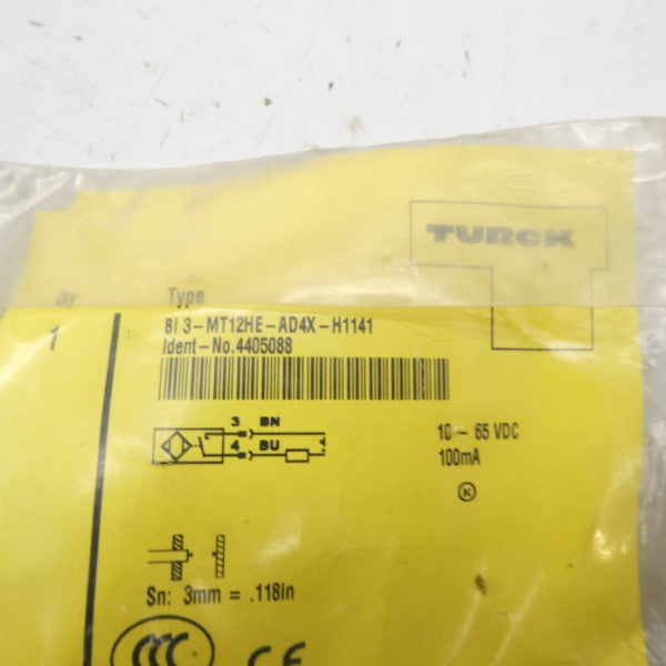 TURCK BI3-MT12HE-AD4X-H1141 4405088 10-65VDC NSMP