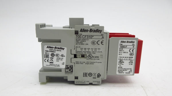ALLEN BRADLEY 700S-CF620EJC SER. A 24VDC 20A (BR/WH) NSMP