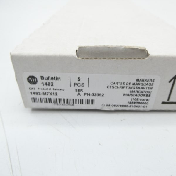 ALLEN BRADLEY 1492-M7X12 SER. A (PKG OF 5) (WH) NSMP