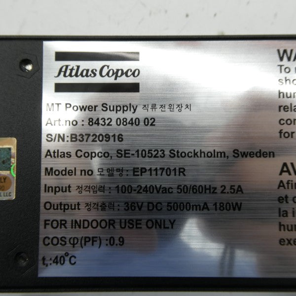 ATLAS COPCO 8432084002 100-240VAC 2.5A NSMP