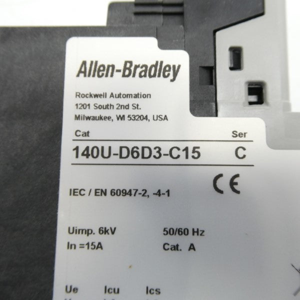 ALLEN BRADLEY 140U-D6D3-C15 SER. C 347V 15A NSMP