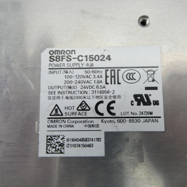 OMRON S8FS-C15024 100-120/200-240VAC 3.4/1.9A NSNP
