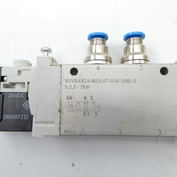 FESTO VUVG-LK14-M52-AT-G18-1R8L-S 24VDC UNMP
