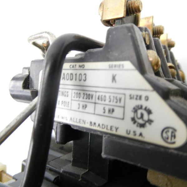 ALLEN BRADLEY 709-AOD103 SER. K 110/120V NSNP