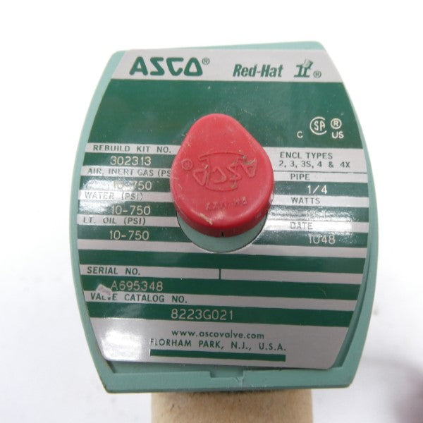 ASCO 8223G021 110/120V 10-750PSI 1/4" NSMP