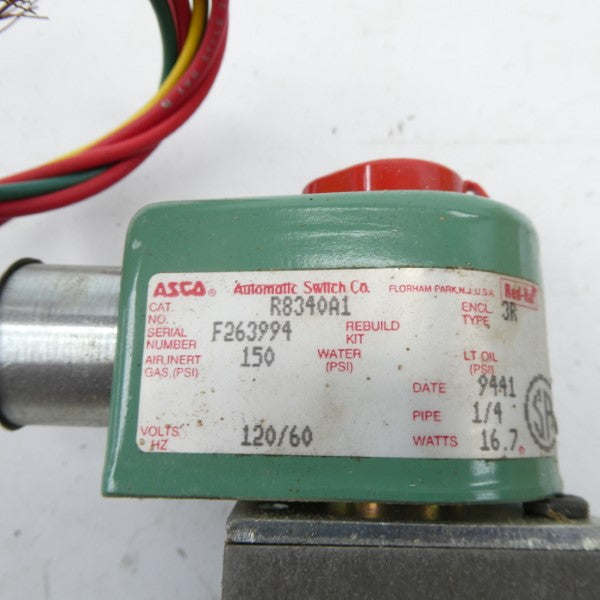 ASCO R8340A1 120V 150PSI 1/4" NSNP