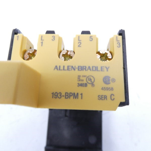 ALLEN BRADLEY 193-BPM1 SER. C (PKG OF 2) (WH/YL) NSMP
