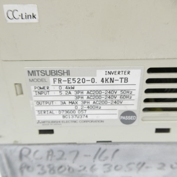 MITSUBISHI FR-E520-0.4KN-TB 200-240VAC 5.2A NSNP