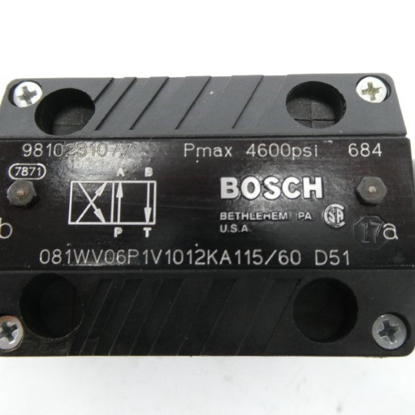 BOSCH 081WV06P1V1012KA115/60D51 9810231077 4600PSI NSNP