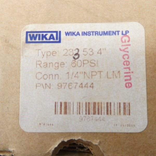 WIKA 9767444 60PSI 4" NSMP