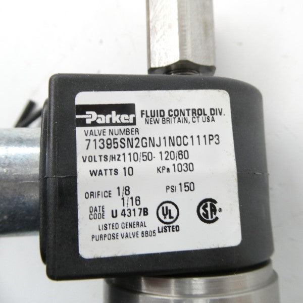 PARKER 71395SN2GNJ1N0C111P3 110/120V 150PSI 1/8"-1/16" NSMP
