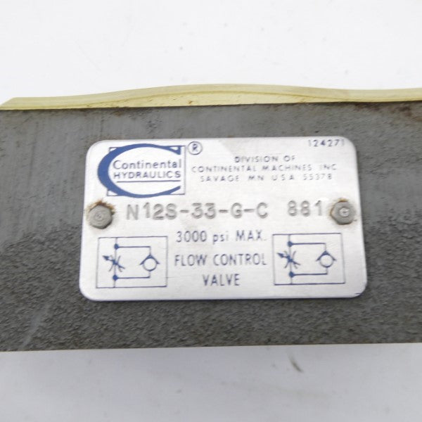 CONTINENTAL HYDRAULICS N12S-33-G-C 3000PSI NSNP