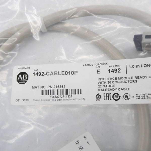 ALLEN BRADLEY 1492-CABLE010P SER. E NSMP