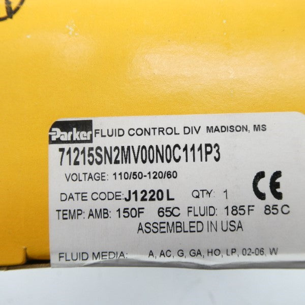 PARKER 71215SN2MV00N0C111P3 110/120V NSFS