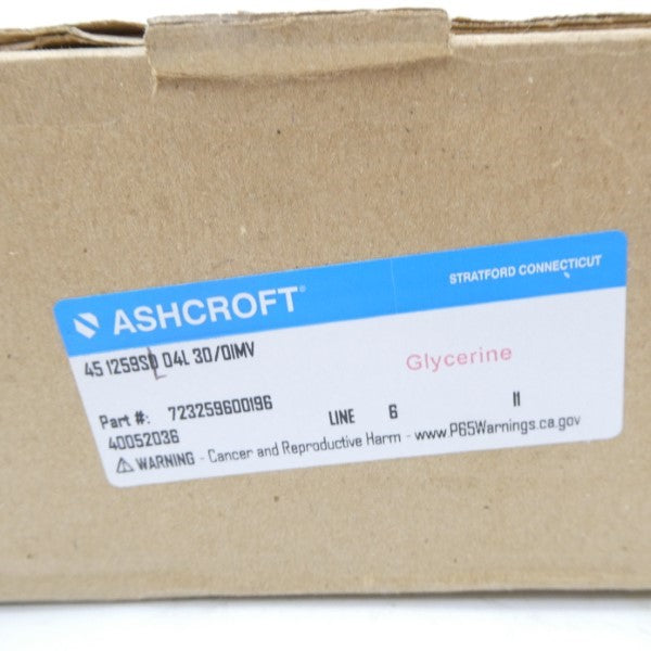 ASHCROFT 451259SL04L30/0IMW 723259600196 NSMP