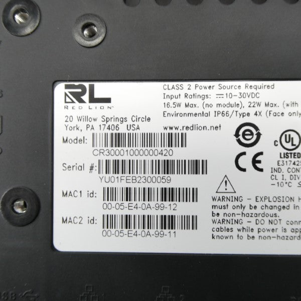 RED LION CONTROLS CR30001000000420 10-30VDC NSMP