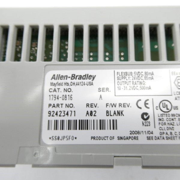 ALLEN BRADLEY 1794-OB16 SER. A 24VDC REV. A02 NSMP