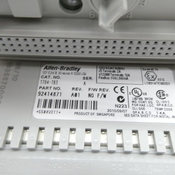 ALLEN BRADLEY 1794-TB3 SER. A 125VDC/AC REV. A01 NSMP