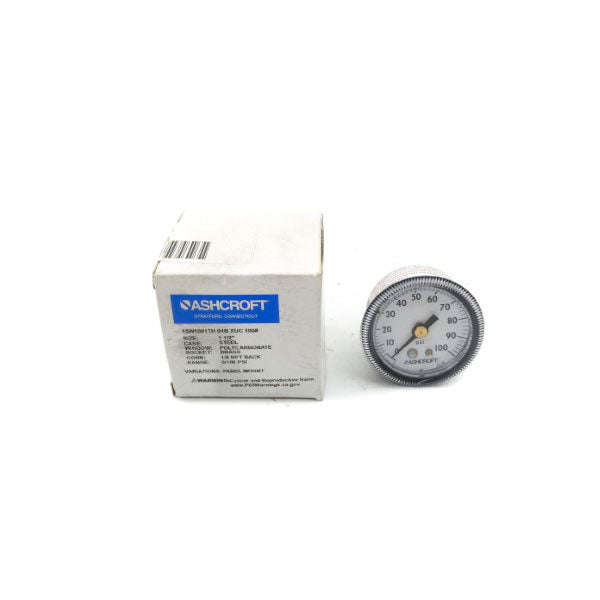 ASHCROFT 15W1001TH01BXUC100# 100PSI 1-1/2" NSMP