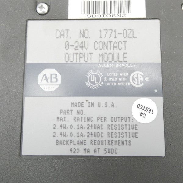 ALLEN BRADLEY 1771-OZL 0-24V NSNP