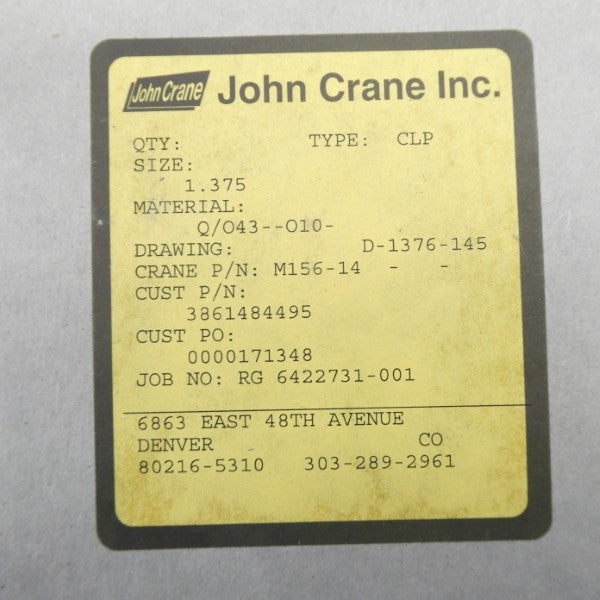 JOHN CRANE M156-14 CLP NSMP