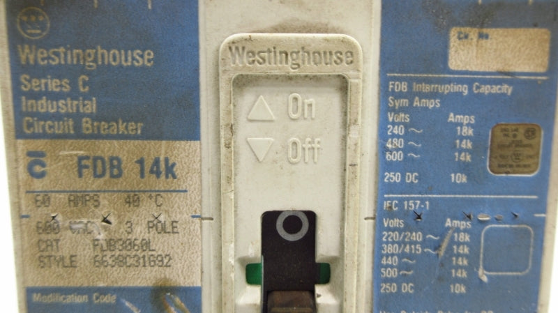 WESTINGHOUSE FDB3060L SER. C 600VAC 60A UNMP