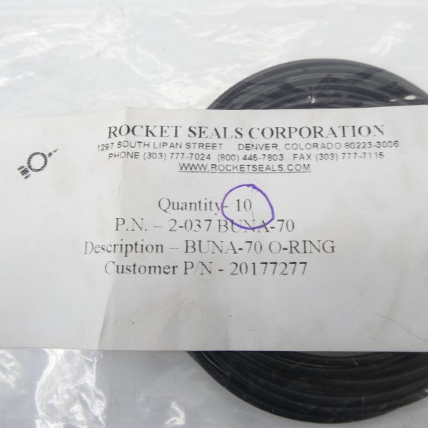 ROCKET SEALS 2-037BUNA-70 (PKG OF 10) NSMP
