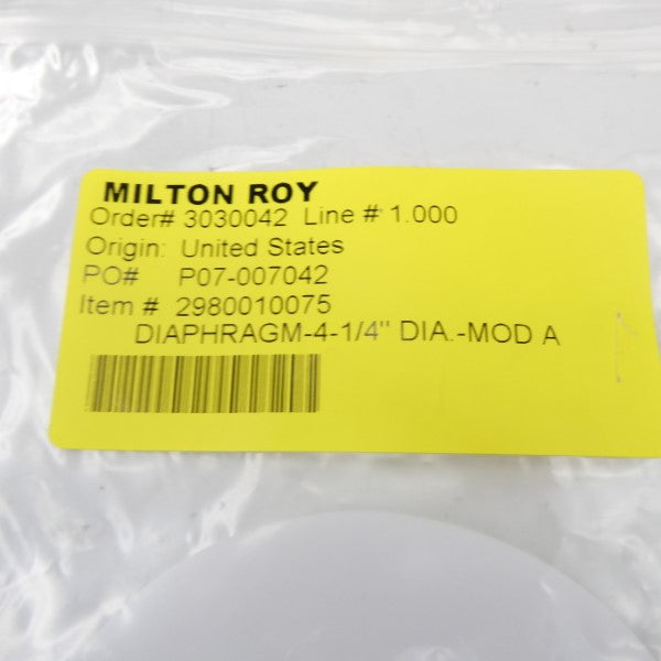 MILTON ROY 2980010075 4-1/4" NSMP