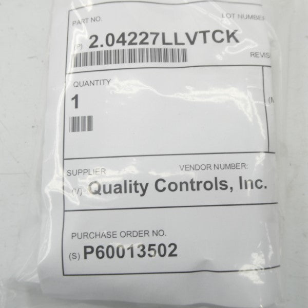 QUALITY CONTROLS 2.04227LLVTCK NSMP