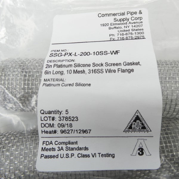 COMMERICAL PIPE & SUPPLY SSG-PX-L-200-10SS-WF (PKG OF 3) NSMP