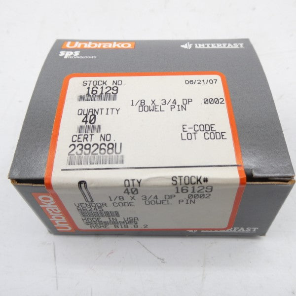 UNBRAKO 16129 (PKG OF 40) NSFS