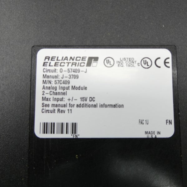 RELIANCE ELECTRIC 57C409 0-57409-J 15VDC REV. 11 NSNP