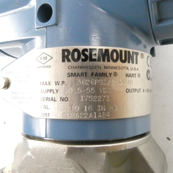ROSEMOUNT 3051CD2A22A1AB4 10.5-55VDC NSNP