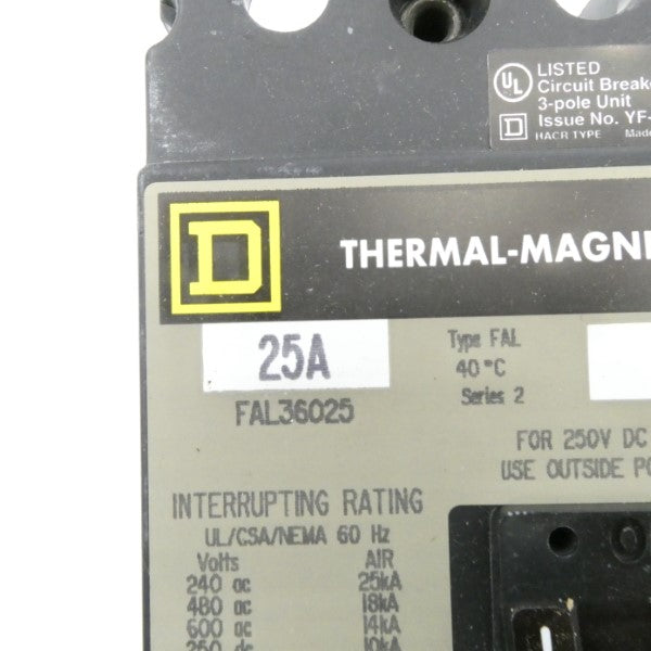 SQUARE D FAL36025 600VAC 25A NSMP