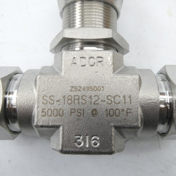 SWAGELOK SS-18RS12-SC11 5000PSI NSNP
