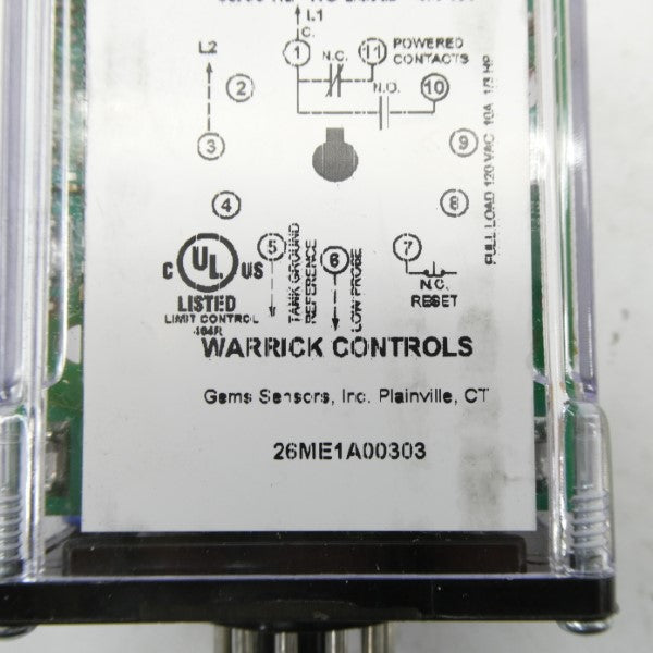 WARRICK CONTROLS 26ME1A00303 120VAC 10A NSNP