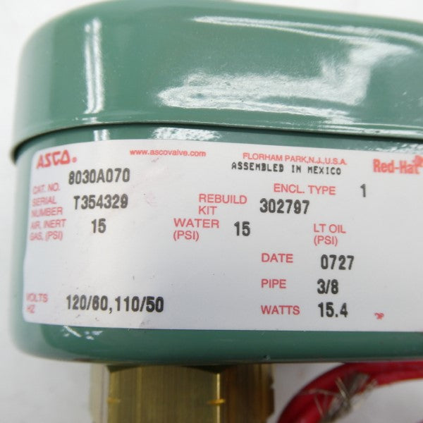 ASCO 8030A070 110/120V 15PSI 3/8" NSMP