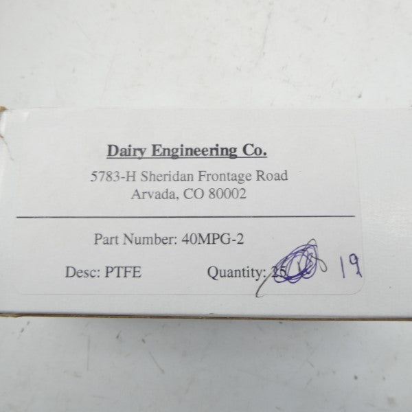 DAIRY ENGINEERING 40MPG-2 (PKG OF 19) NSMP