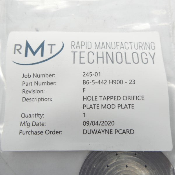 RAPID MANUFACTURING TECHNOLOGY B6-5-442H900-23 NSMP