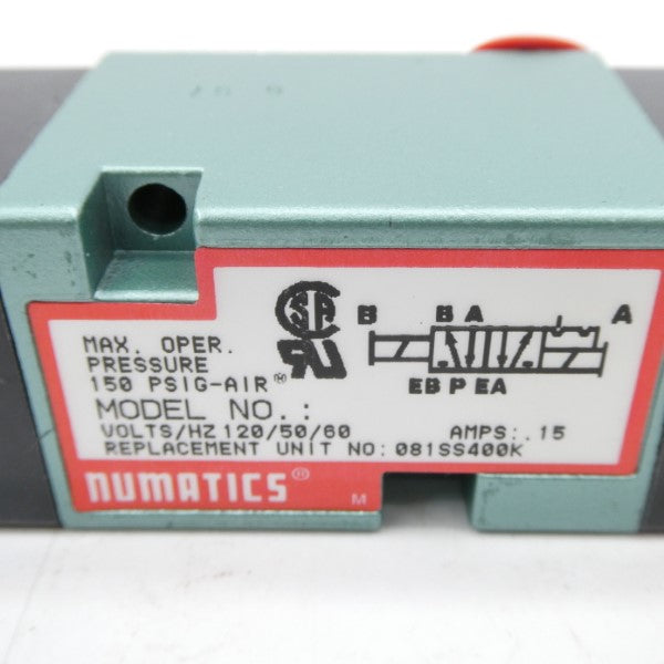 NUMATICS 081SS400K 120V .15A 150PSI NSNP