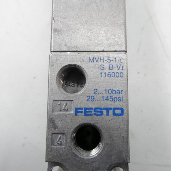FESTO MVH-5-1/8-SB-VI 116000 29-145PSI NSNP