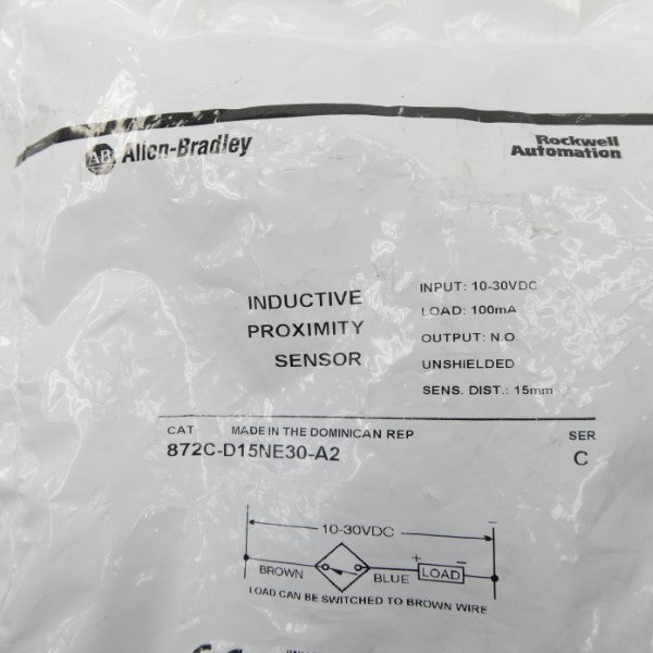 ALLEN BRADLEY 872C-D15NE30-A2 SER. C 10-30VDC NSMP