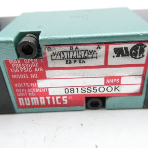 NUMATICS 081SS5OOK 100-115/110-120V 150PSI NSNP