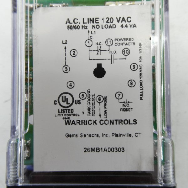 WARRICK CONTROLS 26MB1A00303 120VAC NSNP