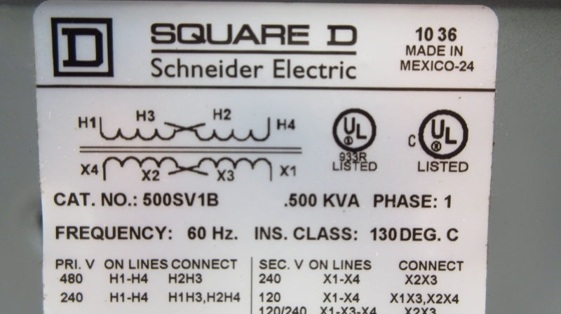 SQUARE D 500SV1B 480V NSNP